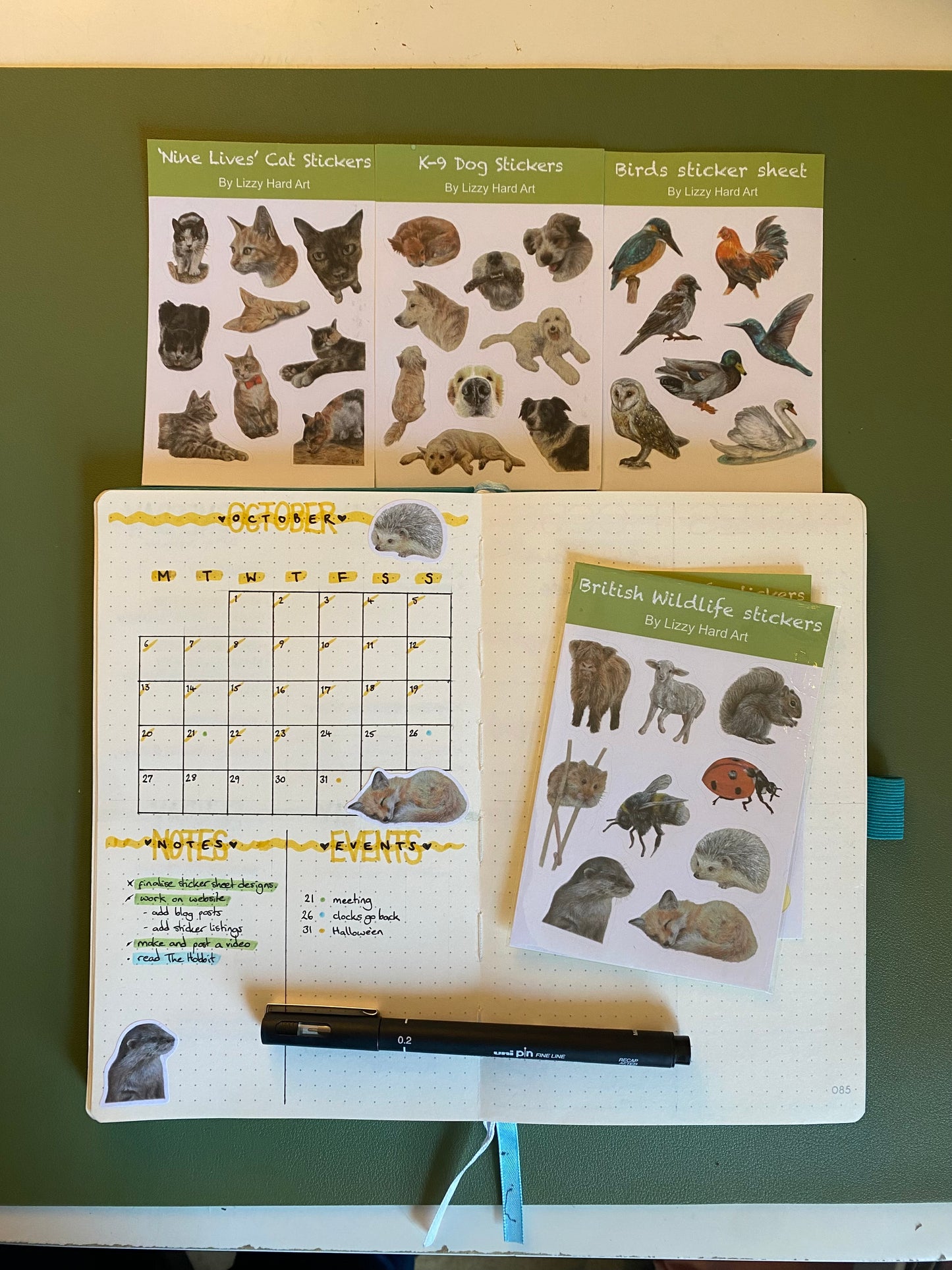 Sticker Sheet | Hand Drawn Animal Designs | Birds