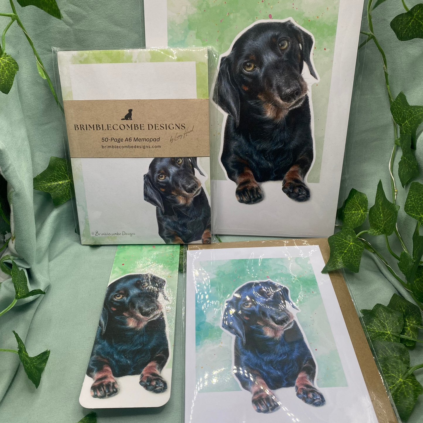 Dachshund Illustrated A6 Memo Notepad