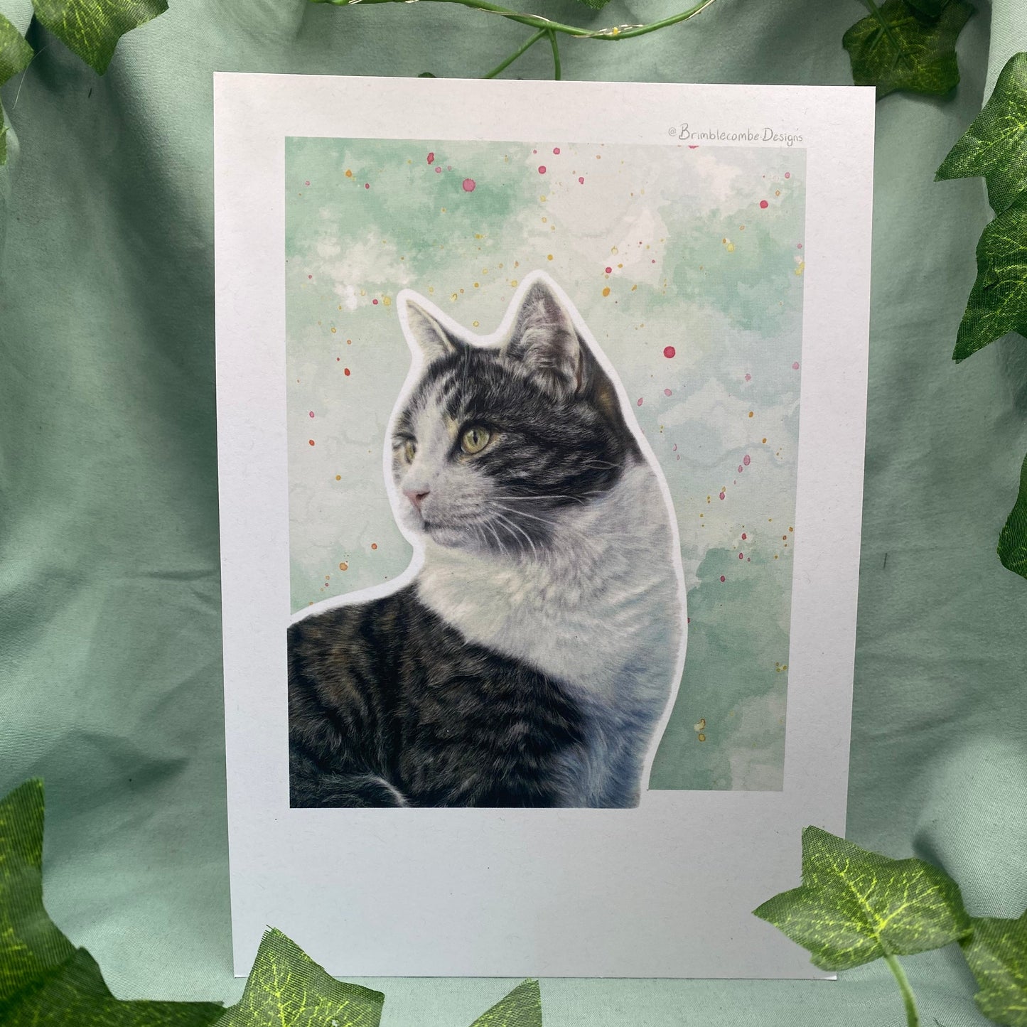Tabby Cat A5 Fine Art Print