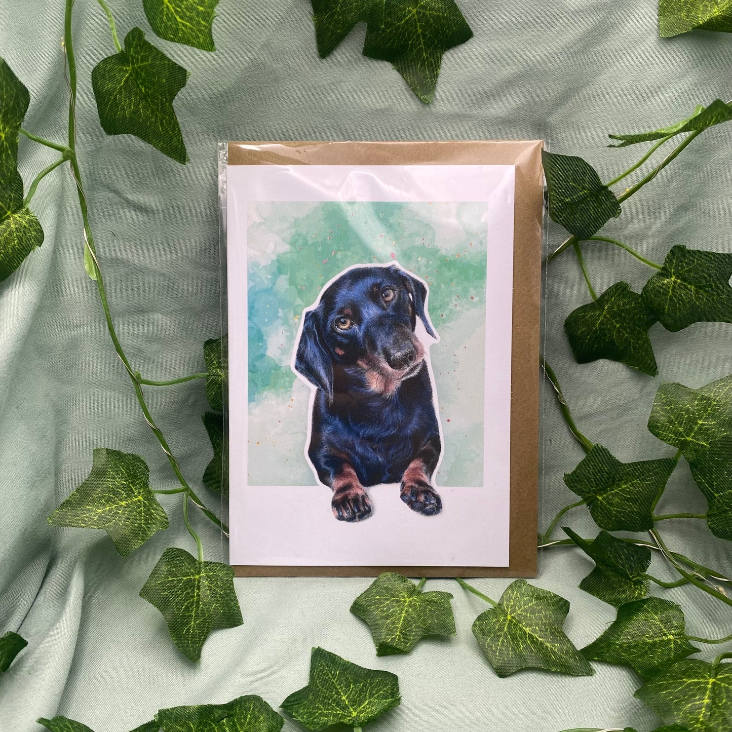 Dachshund Illustrated Greetings Card
