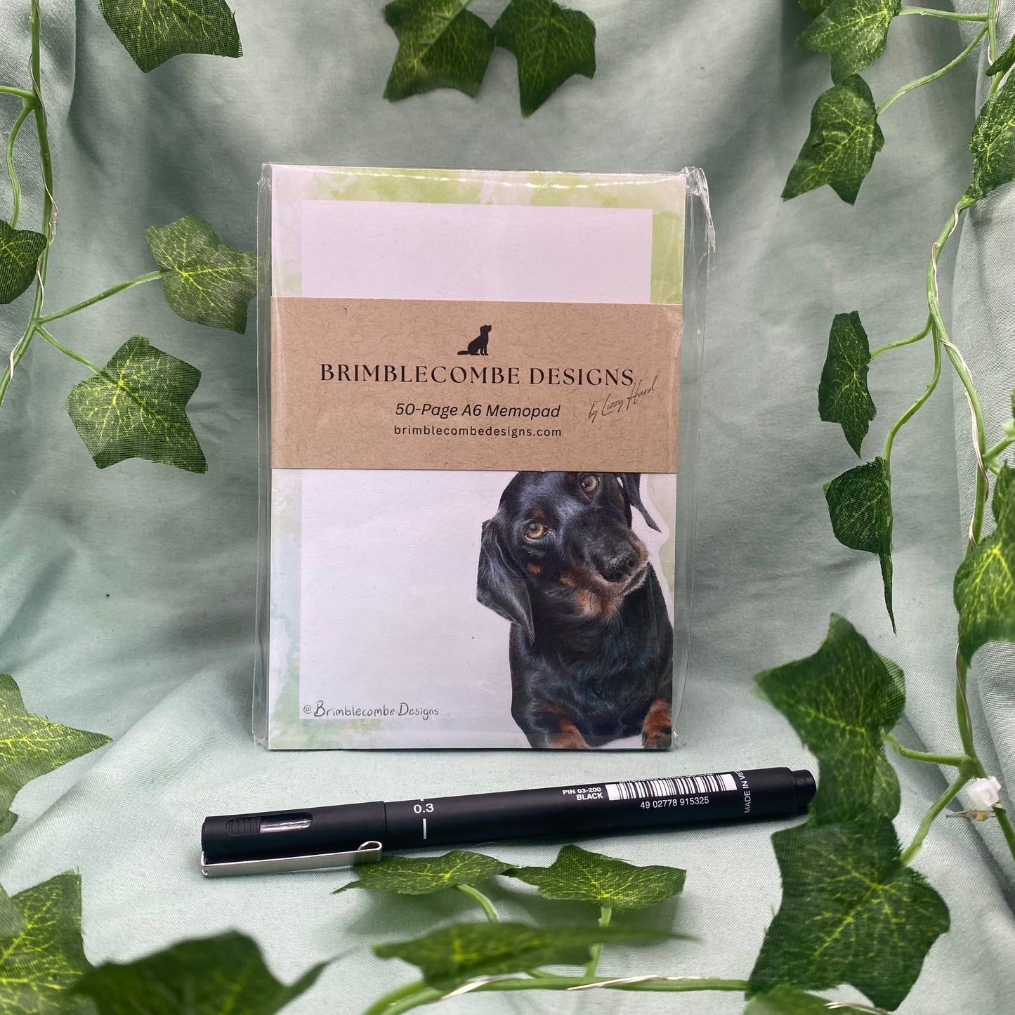 Dachshund Illustrated A6 Memo Notepad