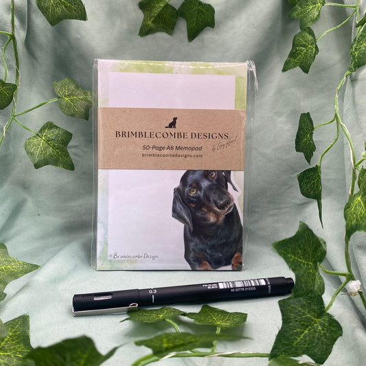 Dachshund Illustrated A6 Memo Notepad