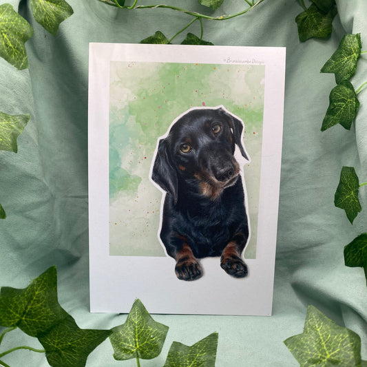 Dachshund A5 Fine Art Print
