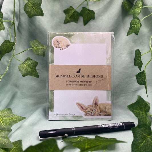 Fennec Fox Illustrated A6 Memo Notepad