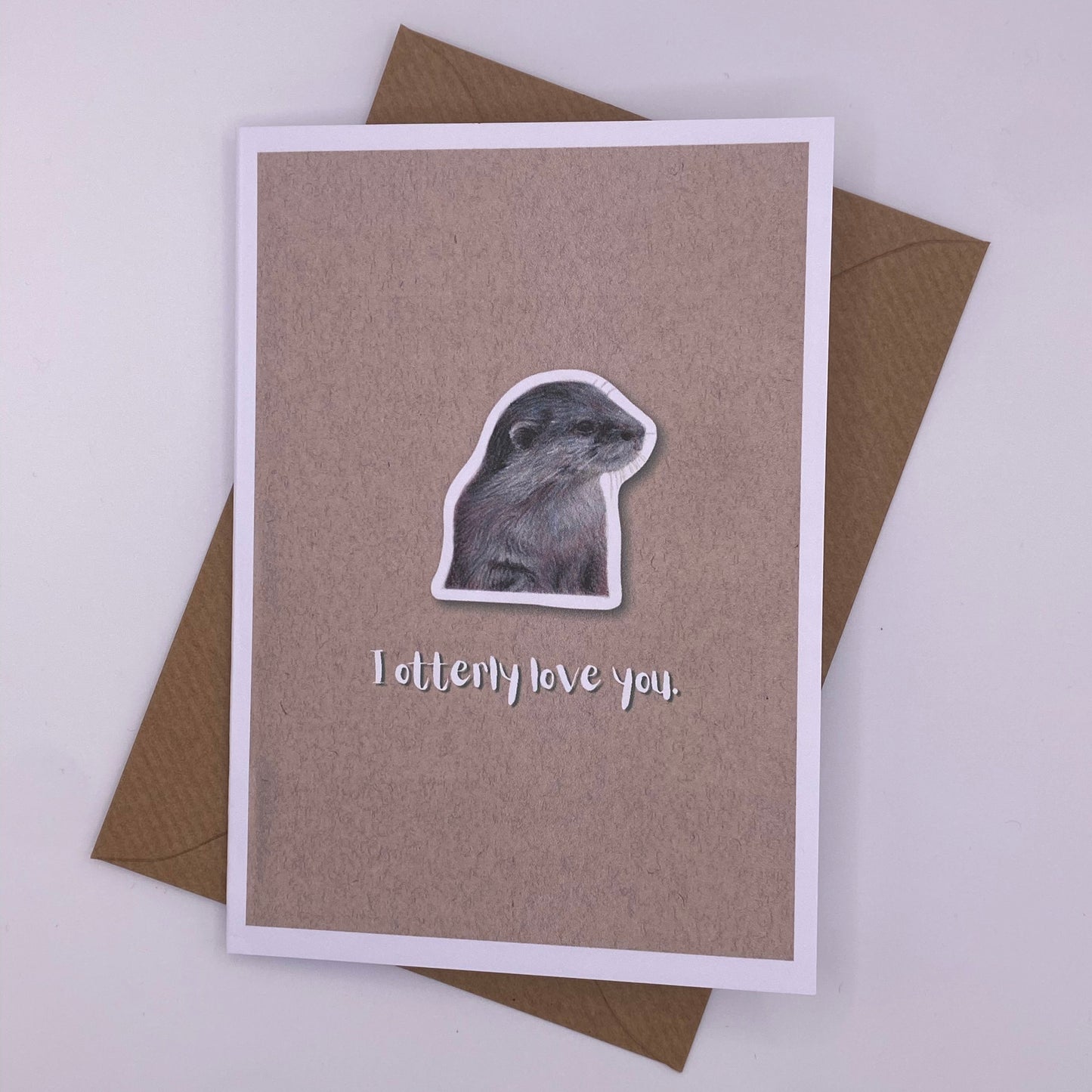 I Otterly Love You Otter | Cute Animal Love Pun Card